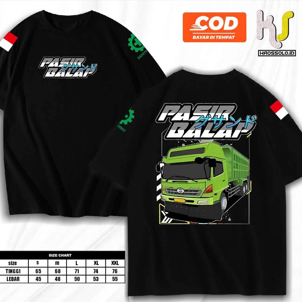 T-Shirt Kaos Distro Mobil Truk Pasir Balap | Kaos Driver Muda | Baju pria Mobil Truk Terbaru 2023 | 