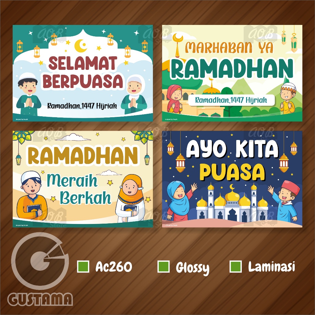 Poster Pawai Ramadhan Anak, Poster Tarhib Ramadhan Laminasi A3