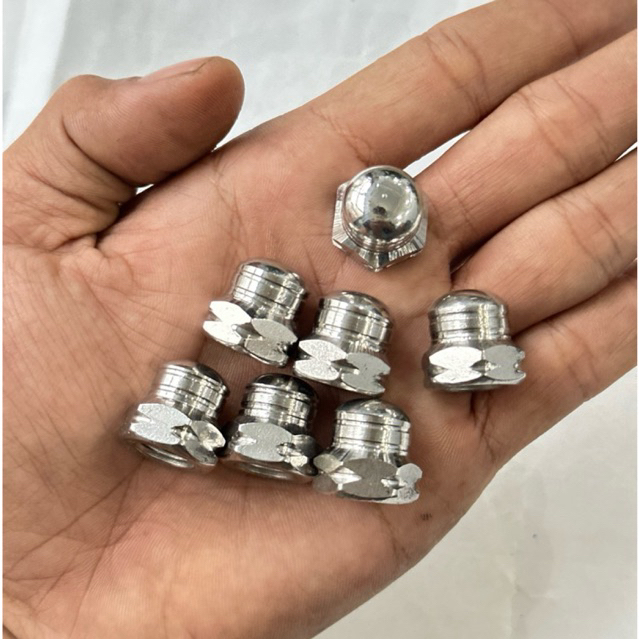 Mur Topi m10 / mur 14 stainless Drat halus SS 304 custom harga per biji