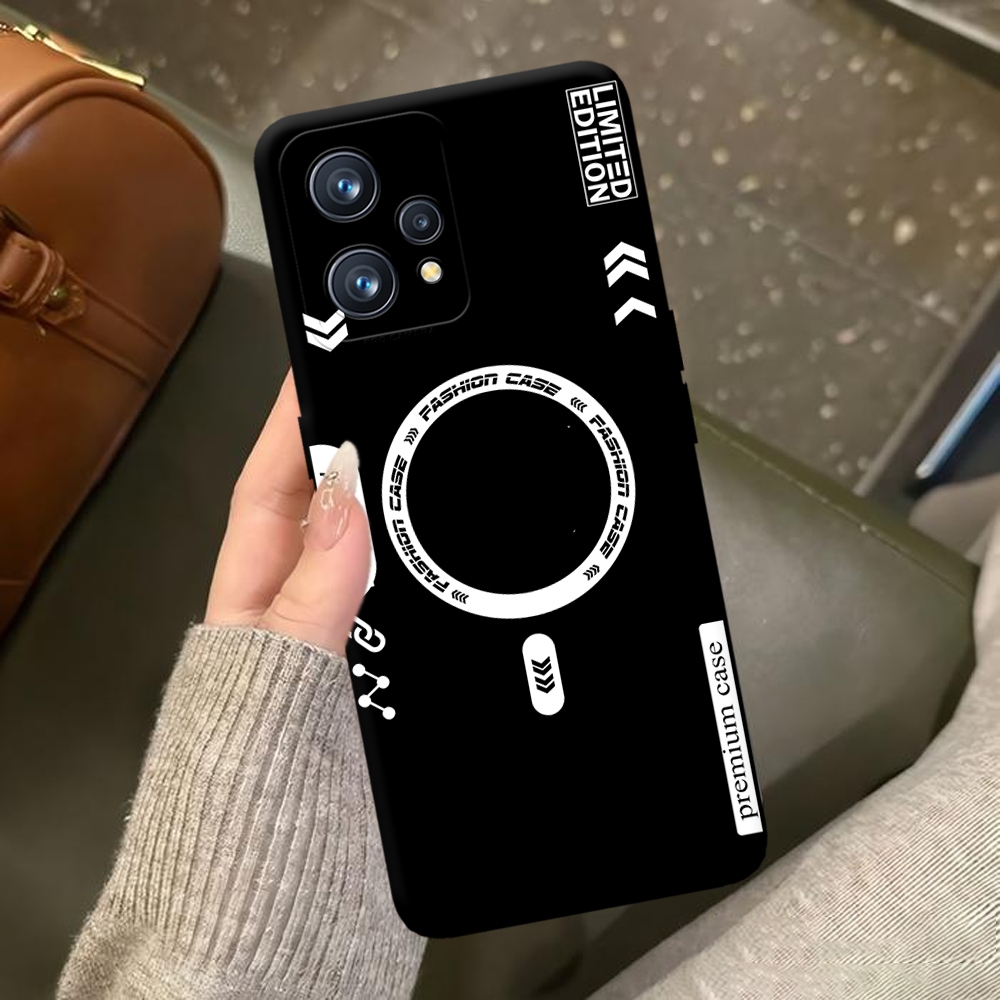 Premium Cassing HP REALME 9 4G / 9 PRO PLUS 5G Softcase Magsafe Ring Fashion Case New Sillikon Terle