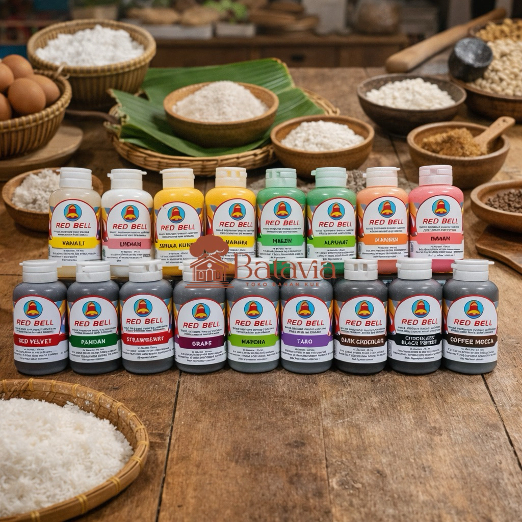 Red Bell Pasta Perisa dan Pewarna Makanan Kemasan 55ml | banyak varian Rasa 55ML