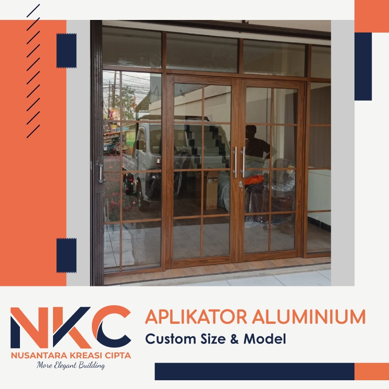 PINTU ALUMINIUM CUSTOM UKURAN & MODEL , PINTU  GESER, PINTU SWING, PARTSI , PINTU KAMAR, PINTU UTAMA