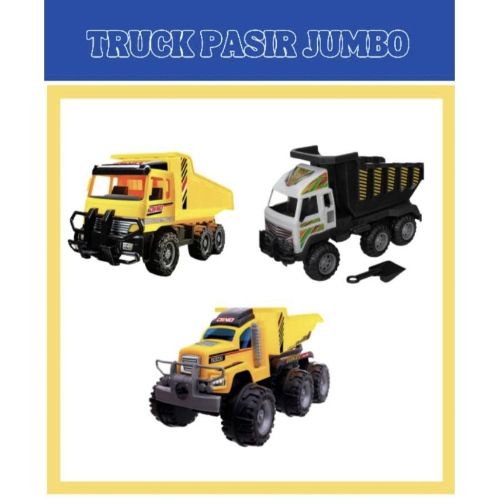 SHP Toys Mainan Truk pasir jumbo roda 6 / Truk pasir. bisa dinaiki