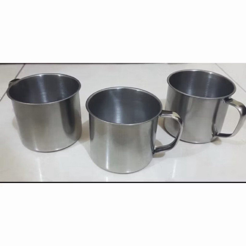 ( 1 lusin ) Mug Stainless 8cm