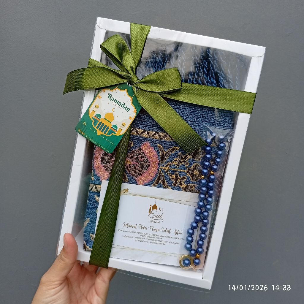 Hampers lebaran, hampers sajadah, Hampers Idul Fitri, Hampers sajadah turki