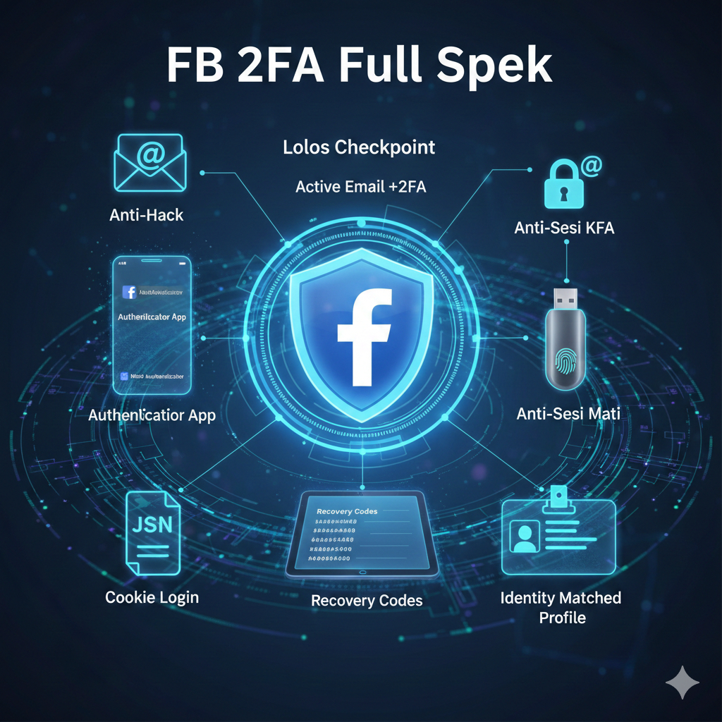AKUN FB 2FA FULL SPEK UMUR ±2 BULAN SIAP PAKAI