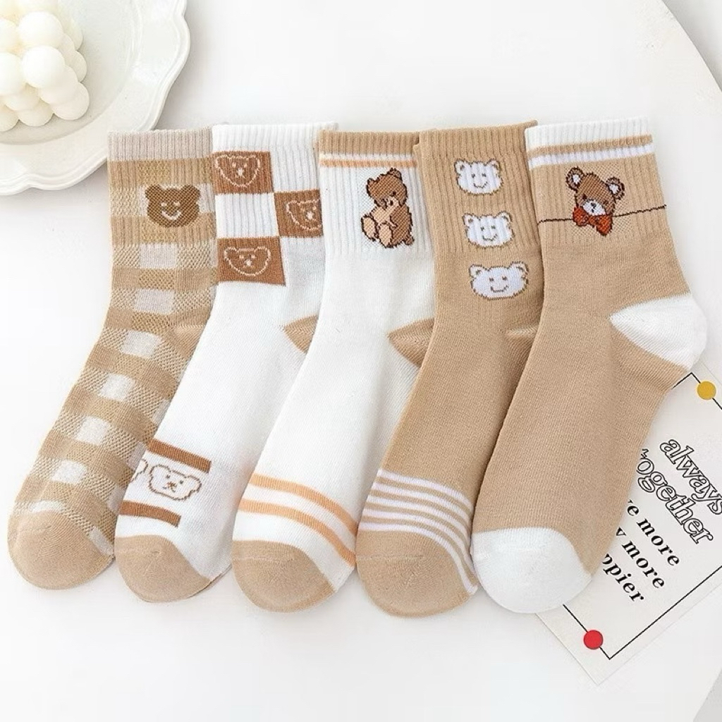 Kaos Kaki Motif Beruang Pendek Kaos Kaki Premium Pria & Wanita