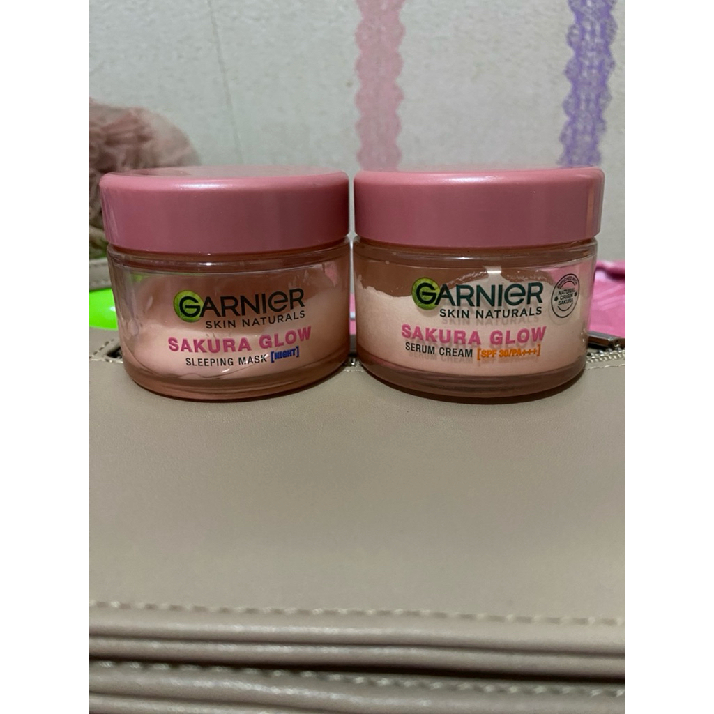 preloved garnier sakura day & night cream