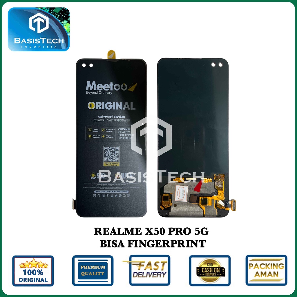 LCD FOR REALME X50 PRO 5G OLED - BISA FINGERPRINT - MEETOO ORIGINAL