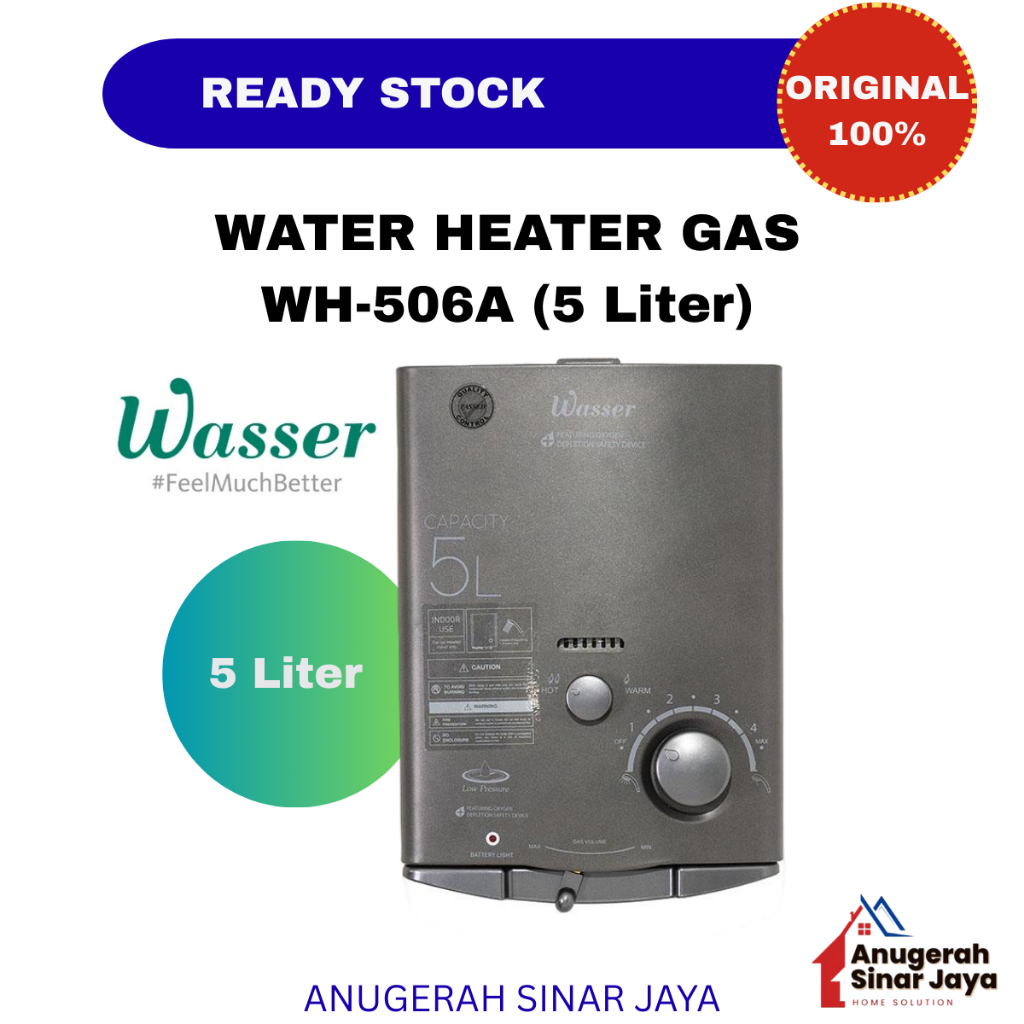 Water Heater Wasser WH-506A / Water Heater Wasser WH 506 A - Gas LPG