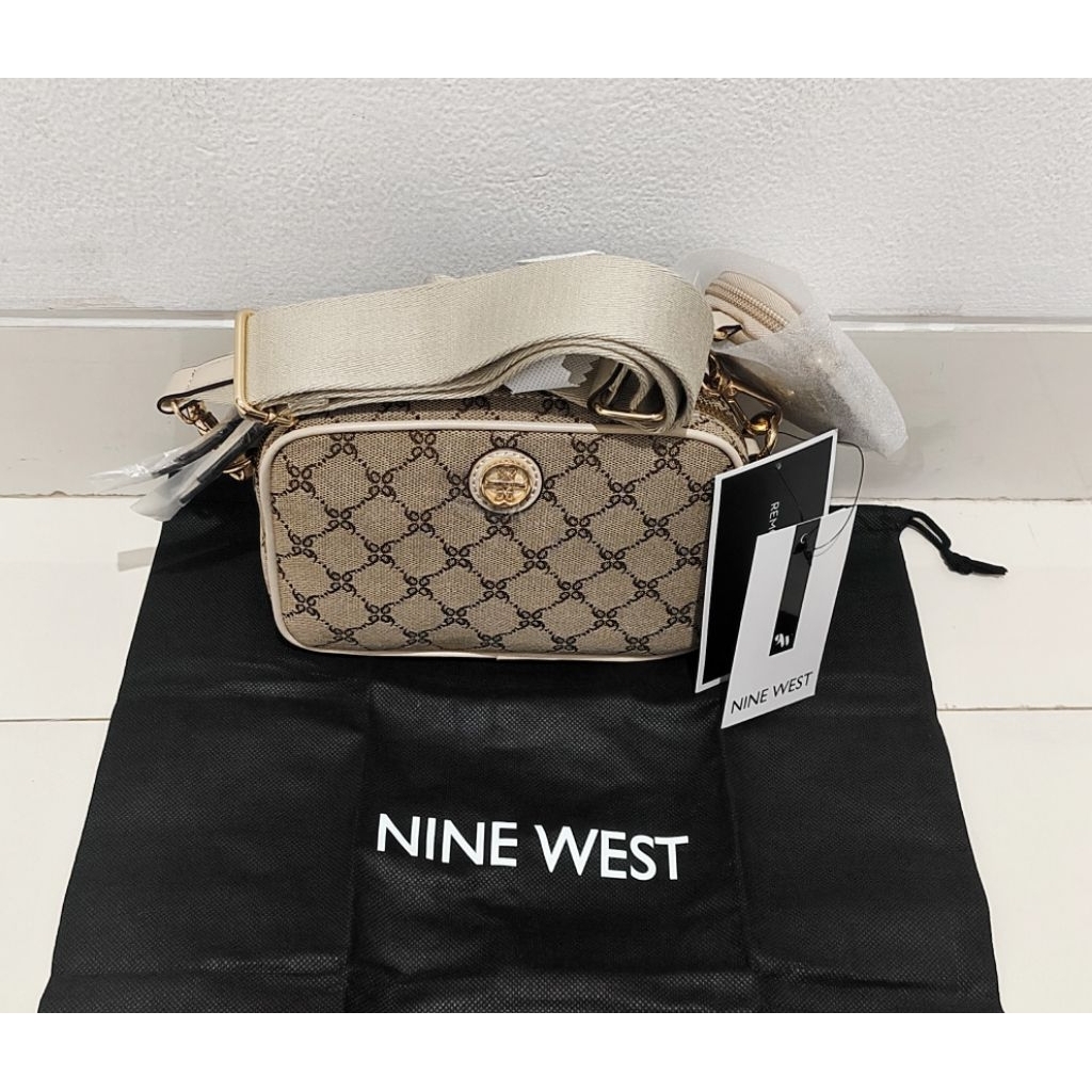 Nine West Avaya Double Zip Camera Crossbody Bag Original  - Tas Selempang Wanita