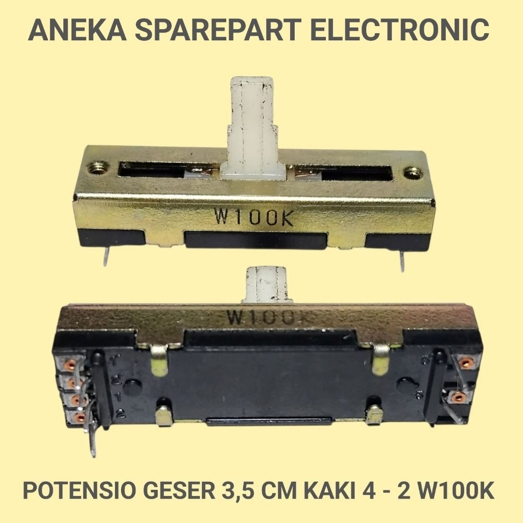 POTENSIO GESER 3,5 CM KAKI 4 - 2 W100K potensio