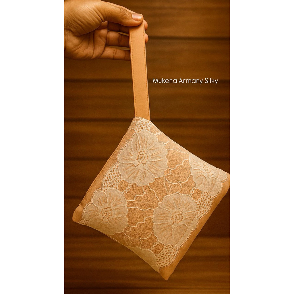 mukena armany silky renda polos