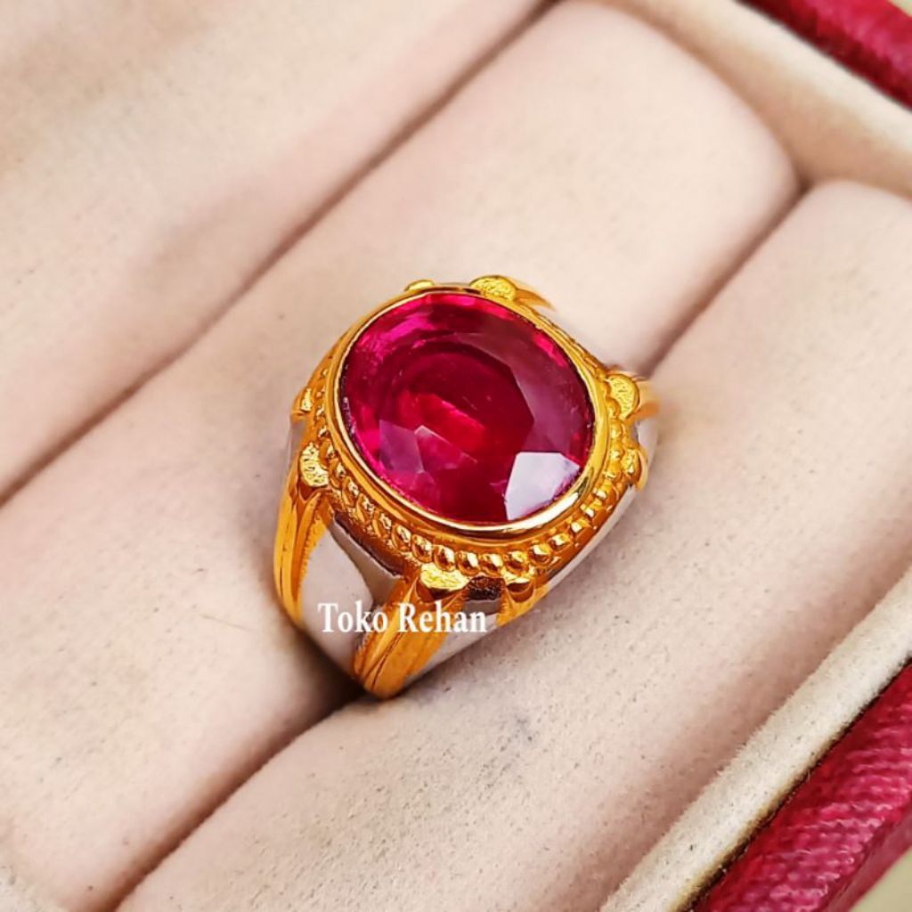 Cincin batu merah Siam asli bangkok