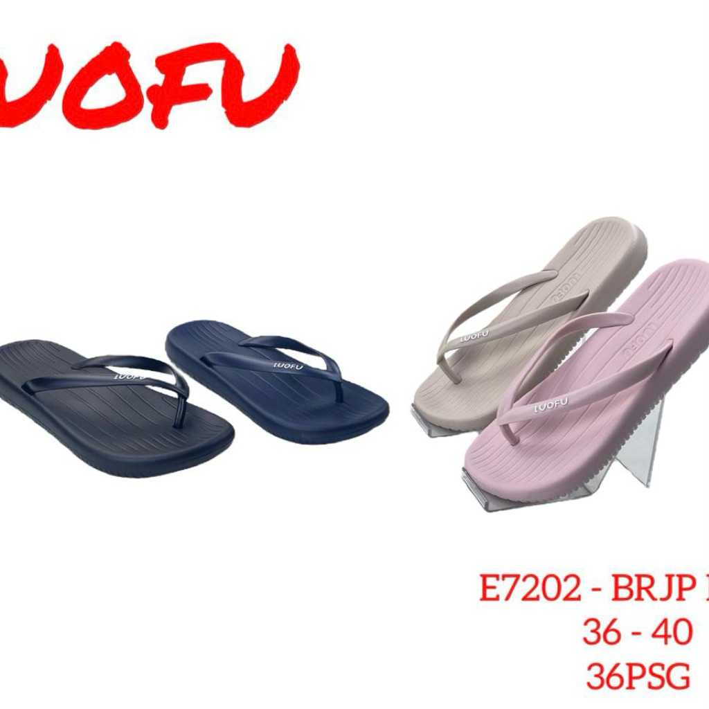 LUOFU sandal jepit wanita sandal jepit karet (E-7202) Sandal jepit