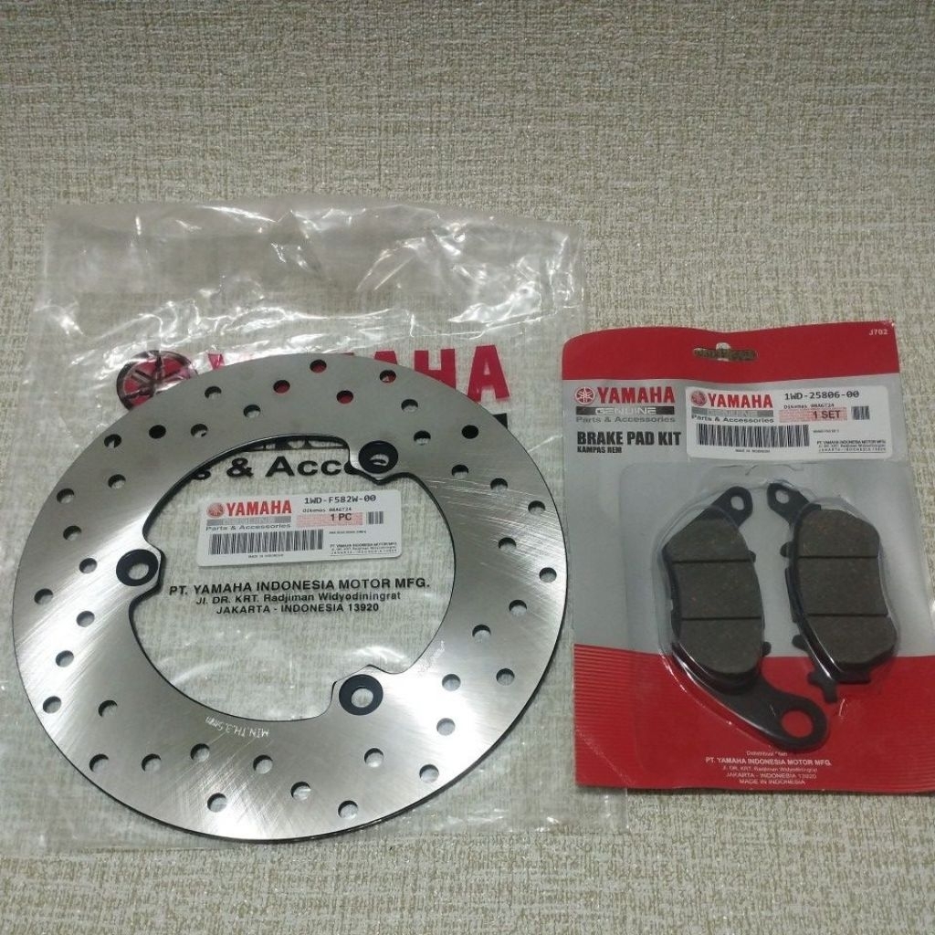 PIRINGAN CAKRAM BELAKANG R25 MT25+DISPAD BELAKANG R25 MT 25 1WD