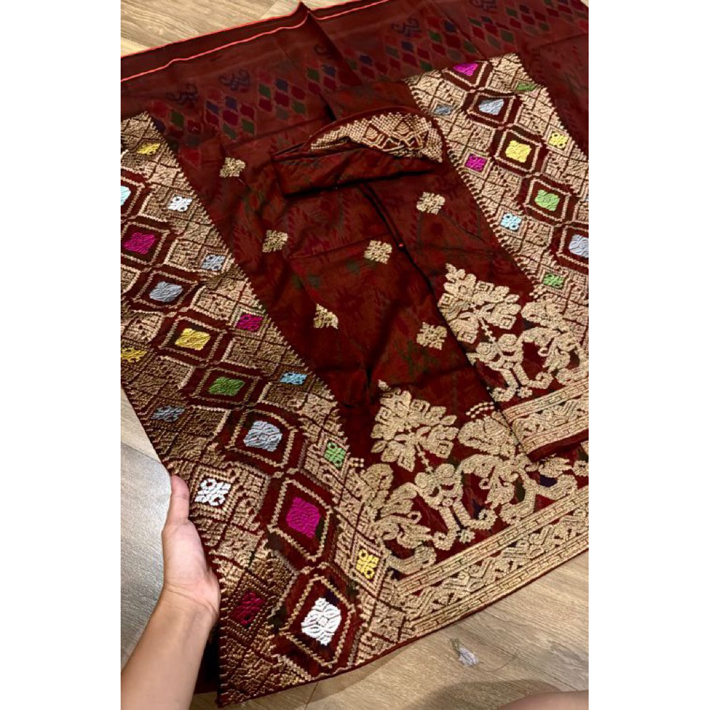 Set couple Endek Premium tumpal Bordir || set couple bali || pengantin bali || kanabali kebaya