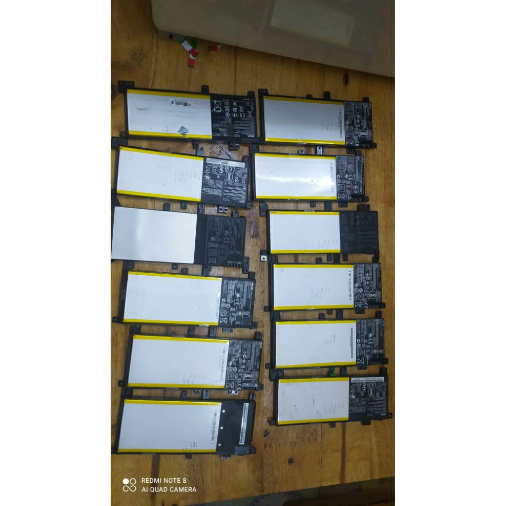 (12 PCS) RUSAK BATERAI LAPTOP ASUS POLIMER COPOTAN