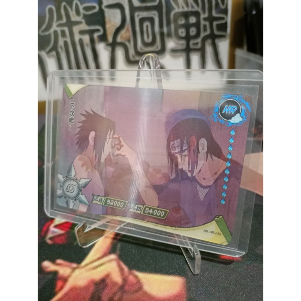 Kartu naruto kayou HR MIRING SASUKE DAN ITACHI (dua sisi/gambar)