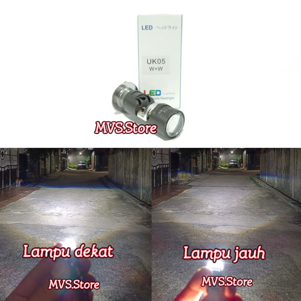 Lampu Motor H6 Led MYTH H6 Cahaya Biled UK05 Jauh Dekat