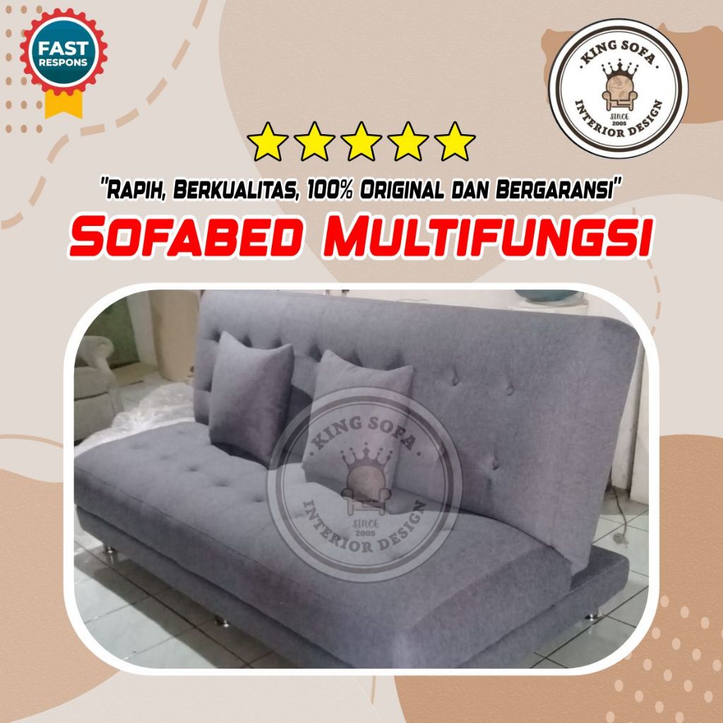 Kasur Lipat Sofa Bed Busa Minimalis Kursi Tamu Multifungsi