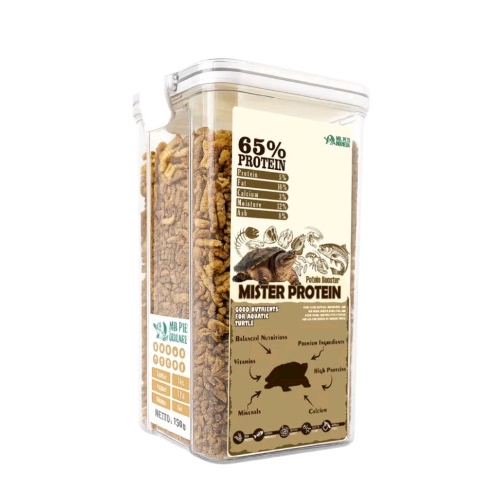 MR PROTEIN - Turtle Food High Protein / Pelet Kura kura air / makanan kura brazil, res, dbt, ast, cs