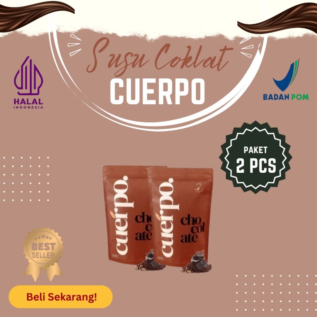 Susu Sehat Coklat Cuerpo 2 Pcs Penggemuk Badan Cepat Penutrisi Tubuh Badan Halal Bpom Dan Original