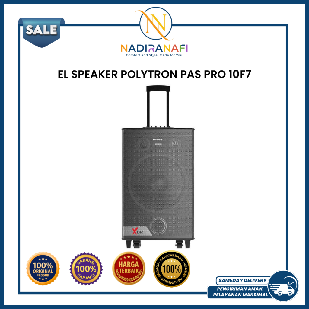 POLYTRON Speaker Aktif PAS-PRO10F7 Bluetooth Portable 100W RMS 2 Way 12V 7A