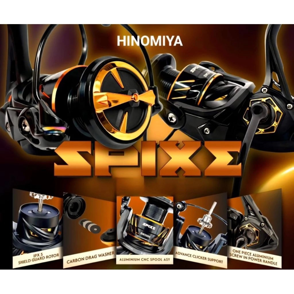 REEL SPINNING HINOMIYA SPIXE SW 2000-6000 POWER HANDLE