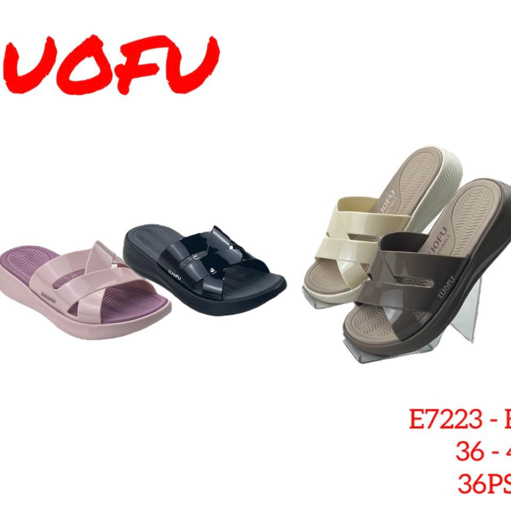 LUOFU sandal selop luofu wanita sandal karet wanita sandal luofu wanita luofu E7223