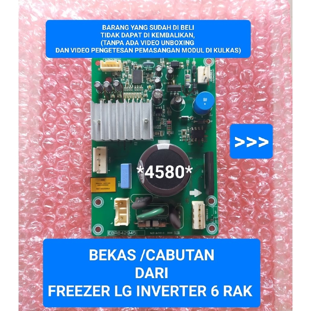 EBR842945  4580  BMG110NHMV  Modul kulkas pcb freezer lg inverter 6 rak  Modul freezer lg inverter 6