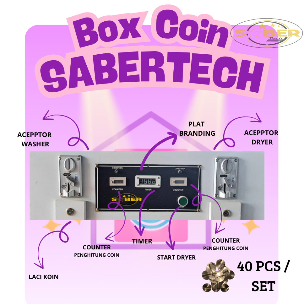 Box Coin Mesin Laundry | Laundry Self Service