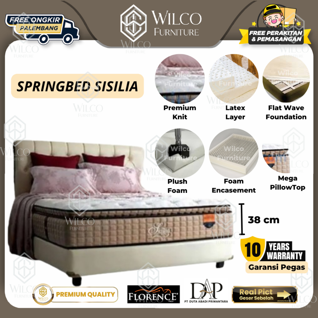 Kasur Springbed Florence Sisilia/ Matras Florence Sisilia - 100 x 200