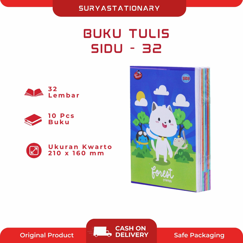 (PAK) BUKU TULIS SIDU ISI 32 LEMBAR + BONUS AMPLOP LEBARAN / BUKU TULIS SIDU 32 / BUKU TULIS 32