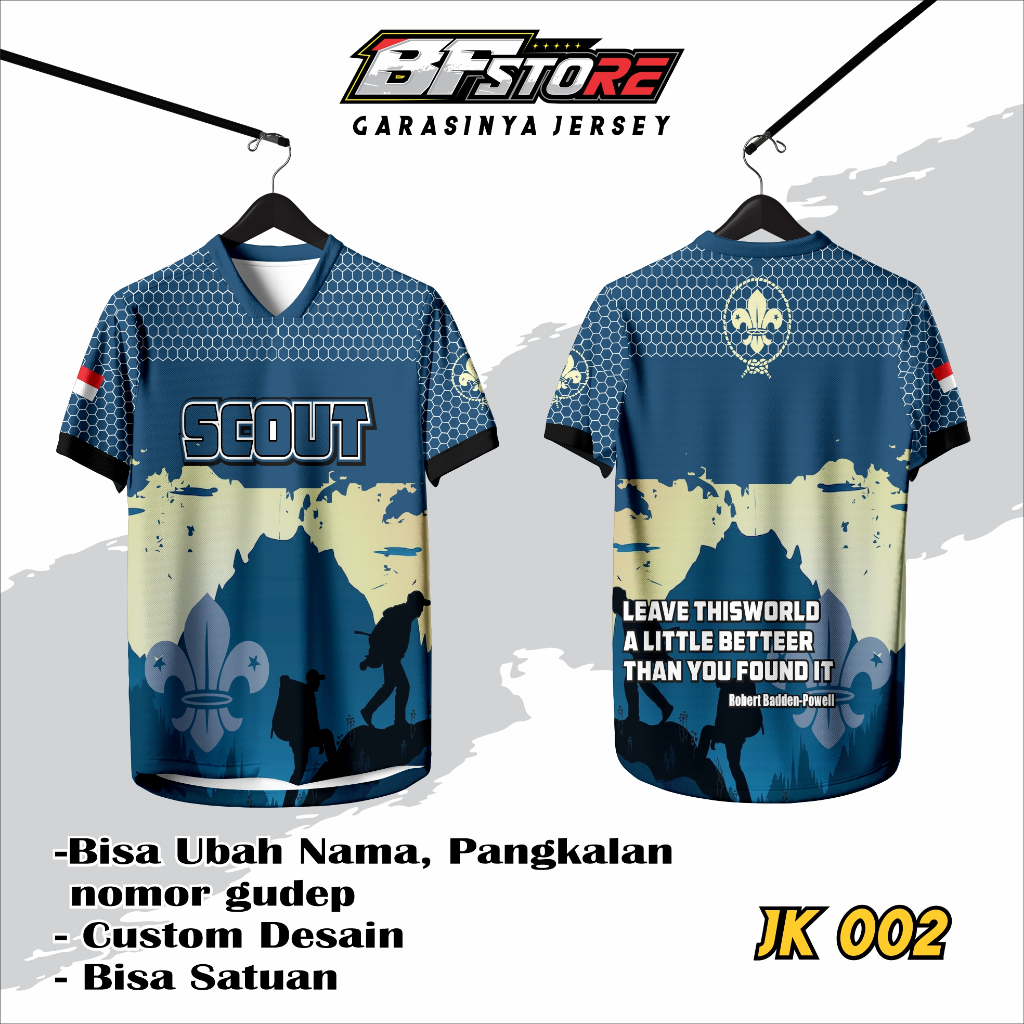 Kaos Pramuka Lengan Pendek - Kaos Pembina Pramuka Jersey Premium Pramuka - JP002