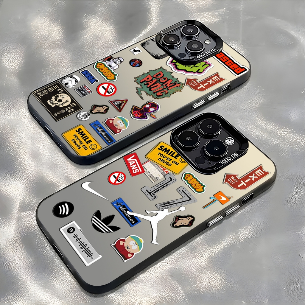 Label Estetik Case iPhone Seri Kompatibel Untuk Case HP iPhone 11 12 13 pro promax Casing Untuk Case