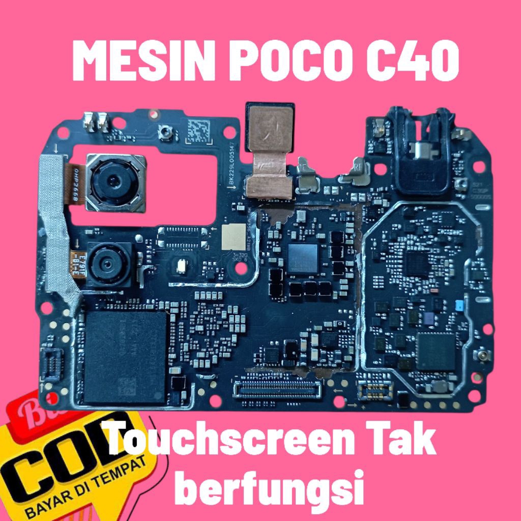 Mesin Poco C40 Hidup minus touchscreen tak berfungsi