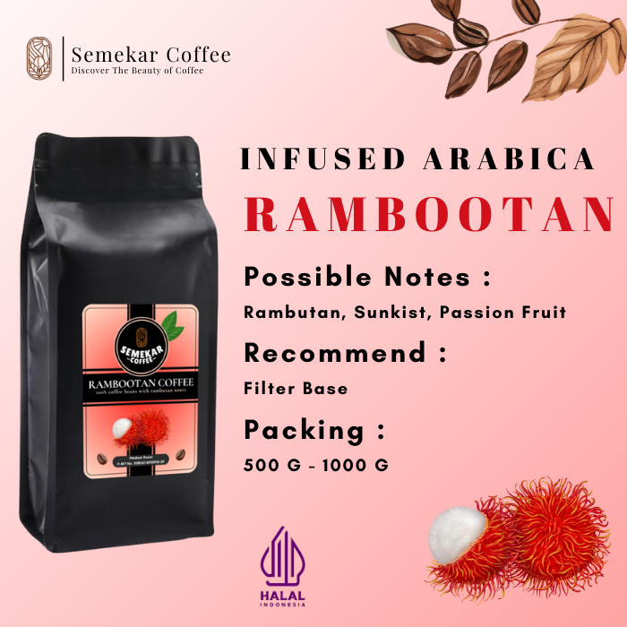 Semekar Coffee -  Biji Kopi Rambootan Natural Anerob Infused Roasted Beans - 500G & 1000G