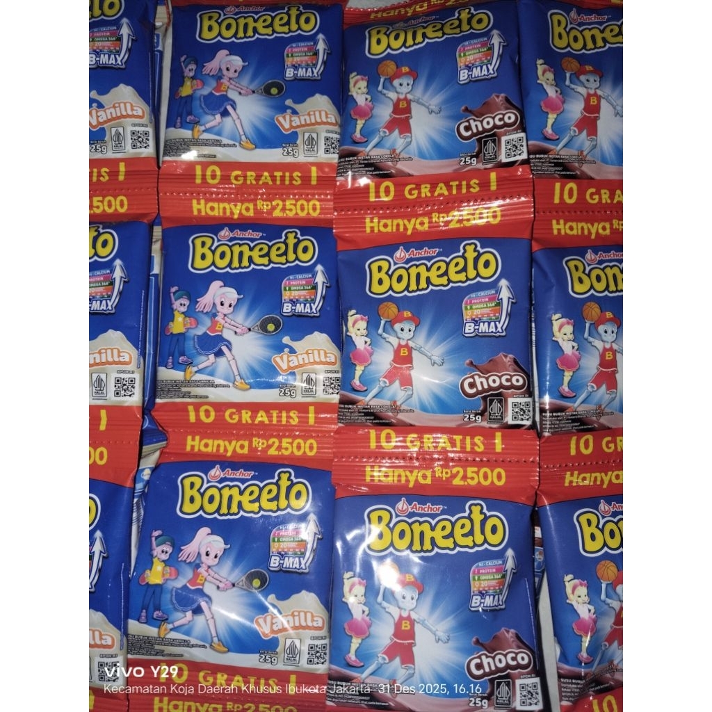 SUSU BONEETO SACHET ( 1 RENCENG ISI 10 SACHET )