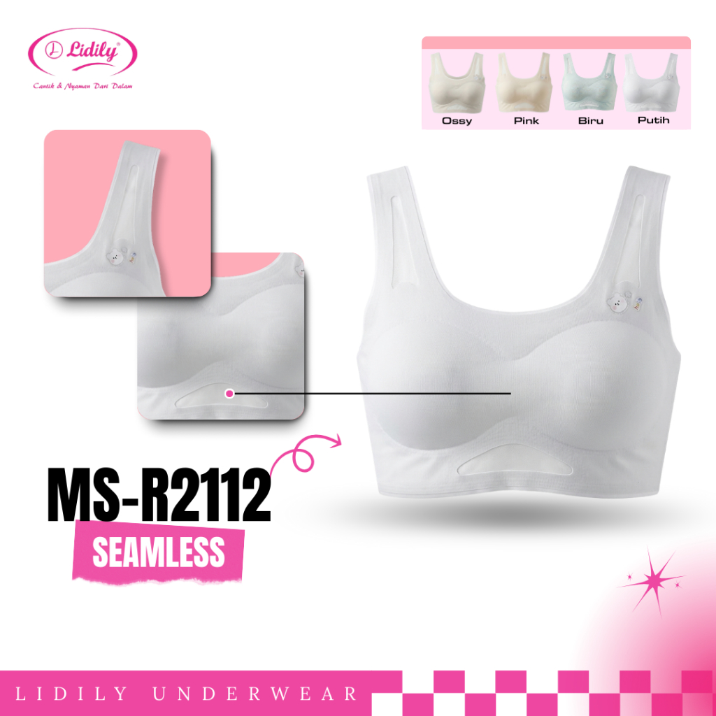 LIDILY - BH Seamless Remaja Tanpa Kawat Step 1 Miniset Seamless R2112 Silky Soft Nyaman Dipakai