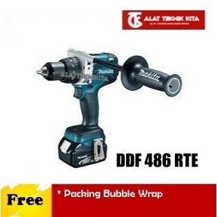 MAKITA DDF481RTE mesin bor tangan baterai DDF 486 RTE cordless drill