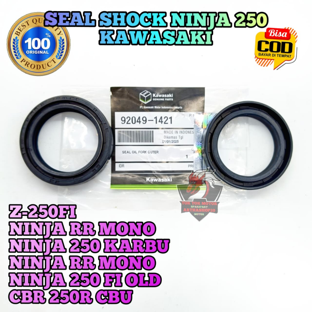 Sil shock depan Ninja 250 asli original motor Kawasaki Z-250FI , Ninja RR Mono , Ninja 250 Karbu , N