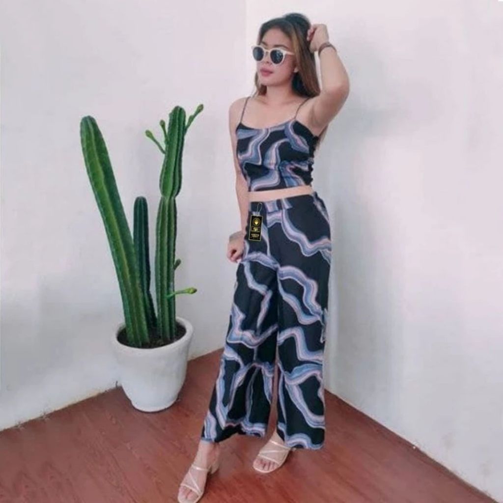 Celana Kulot Motif Sapi Zebra Bunga Tie Dye Rayon