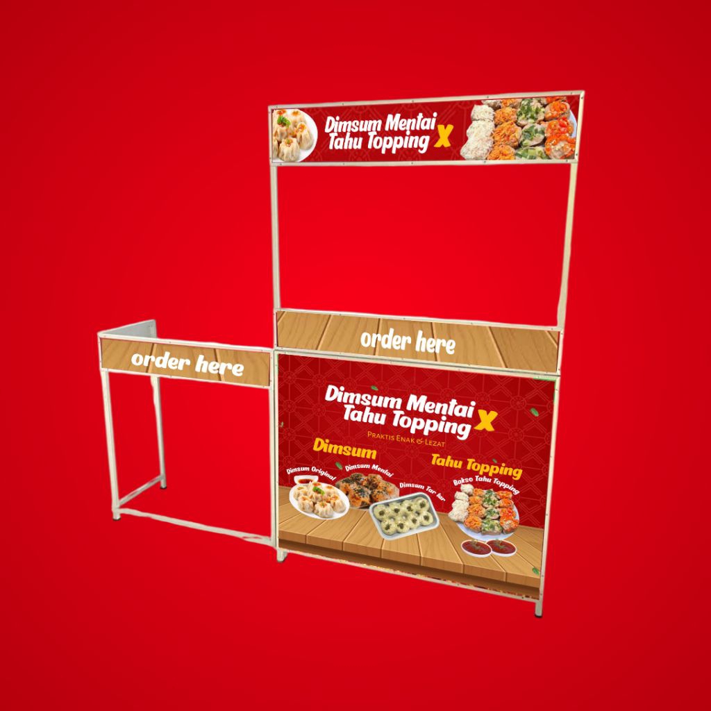 Booth Portable + Meja Kompor Alumunium Murah