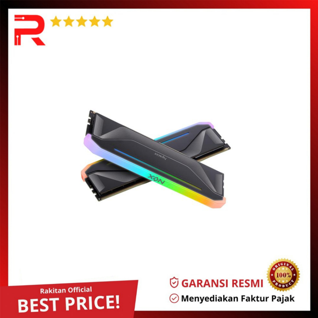 Apacer DDR5 NOX RGB PC48000 6000Mhz 64GB (2x32GB) DDR5 64 GB APACER Dual Channel AH5U64G60C622NBAA2