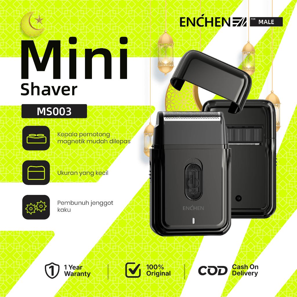 ENCHEN MS003 Alat Cukur Elektrik Alat Cukur Kumis Jenggot Portable Slim