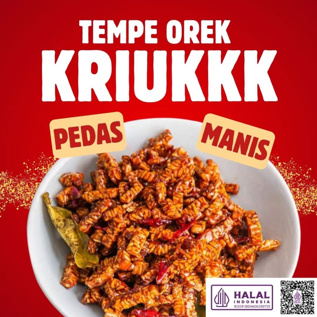 200gr Tempe Orek/ Kering Tempe/ Tempe Kering/KERING TEMPE PEDAS MANIS/TEMPE OREK TERI KACANG/OREK TE