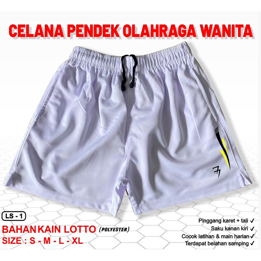 Celana Wanita Putih White Pants Cewek Sport Running Lari