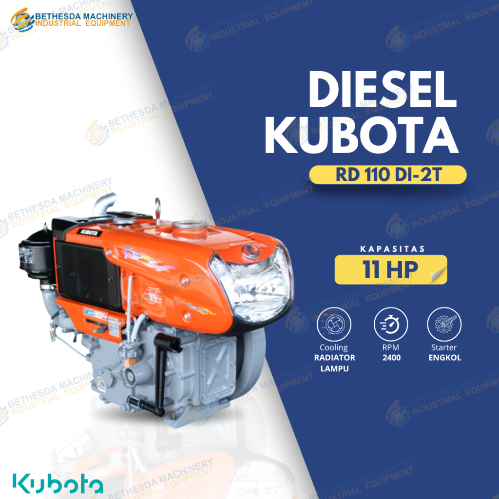 Mesin Penggerak Diesel Kubota RD 110 DI-2T engine Kubota 11 HP