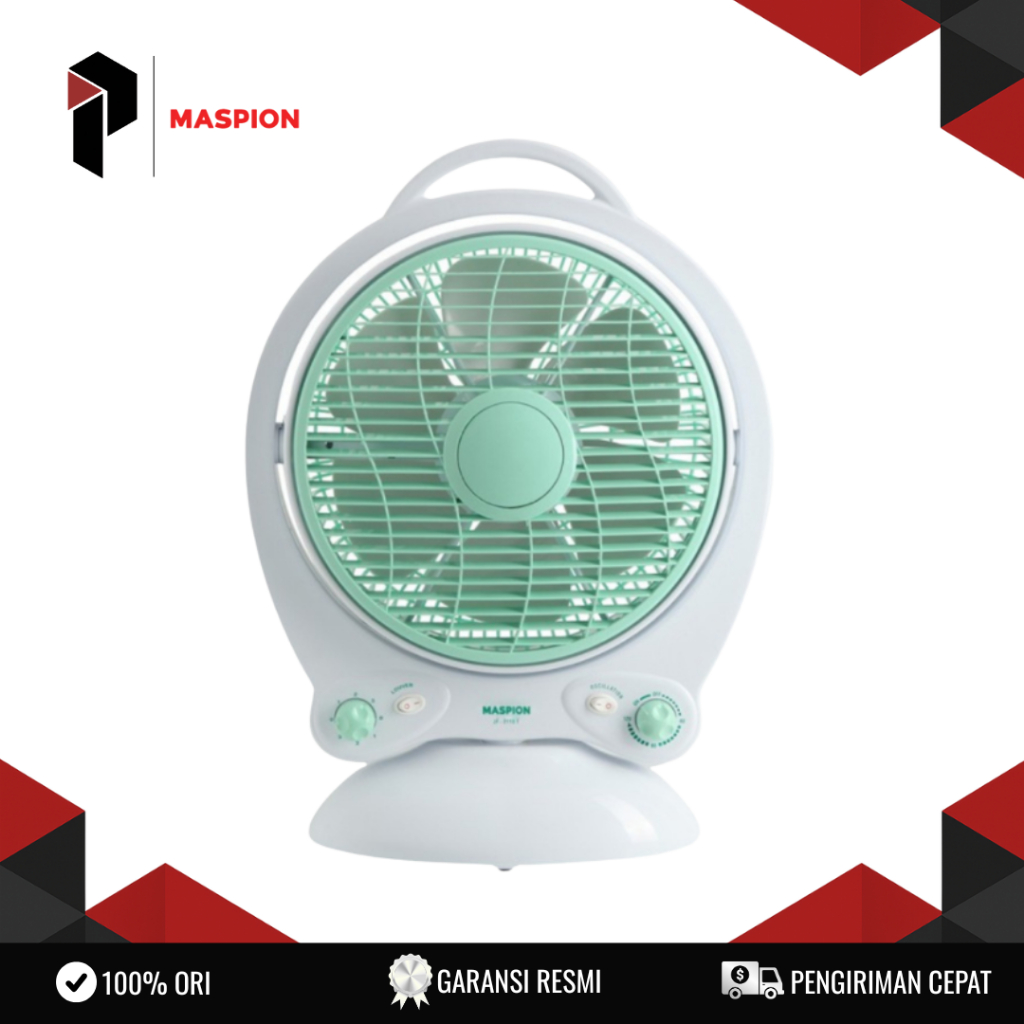 BOXFAN MASPION JF-2110T 10" (Turbo Airflow, 3-Speed Control) 45W Portable Handle Grill Safety Garans